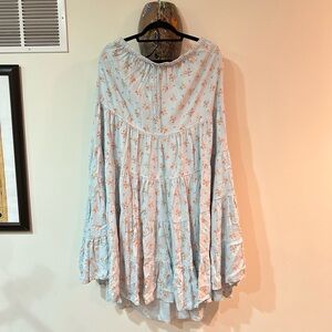 Free People Floral Boho Maxi Skirt